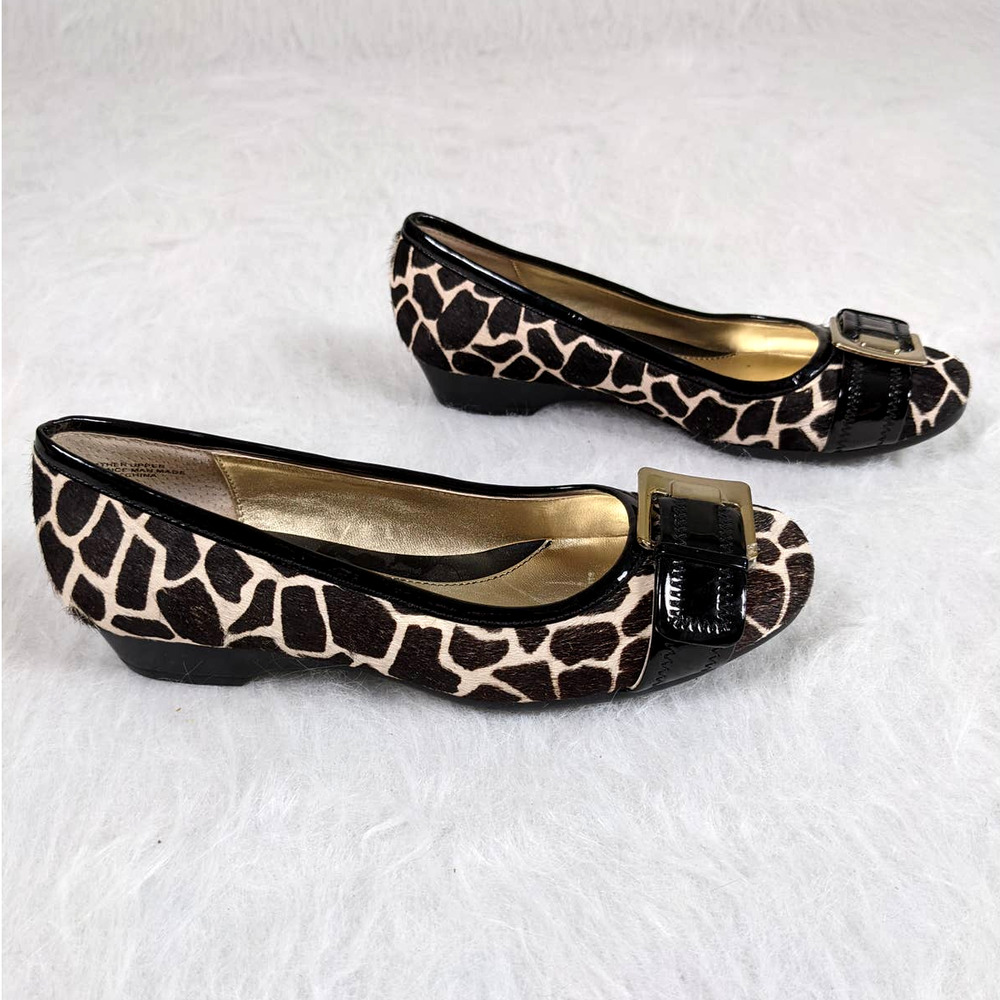 Bandolino Leather Calf Hair Giraffe Flats 5.5